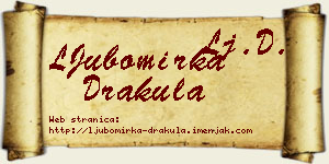 LJubomirka Drakula vizit kartica
